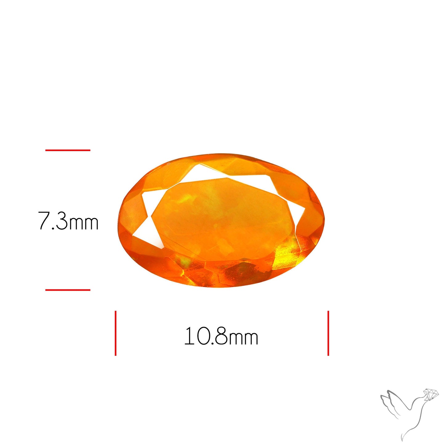 Faceted Mexican Fire Opal