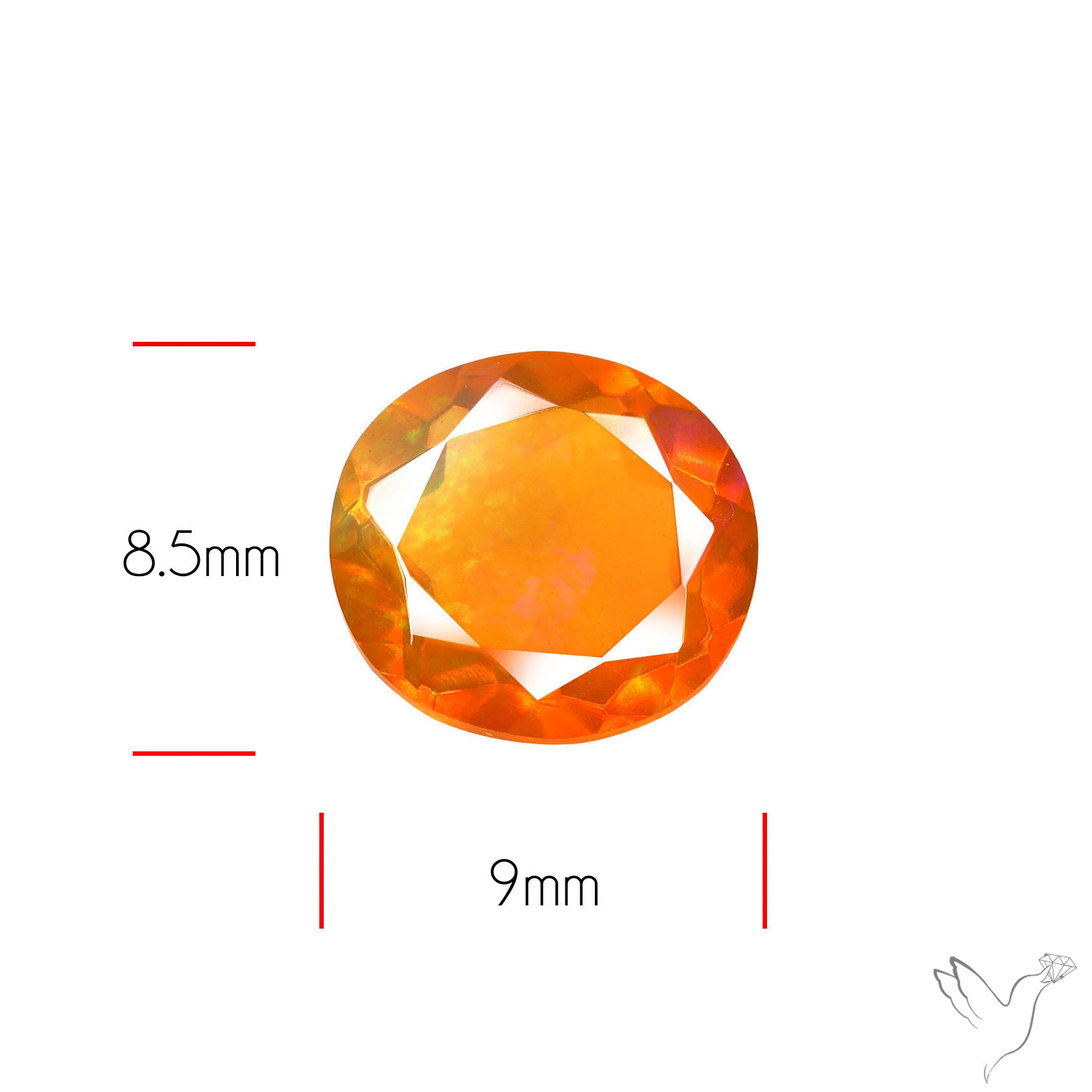 Faceted Mexican Fire Opal