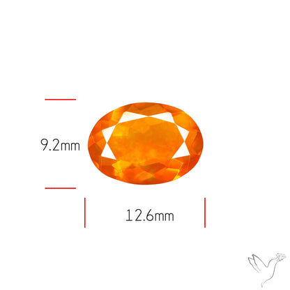 Faceted Mexican Fire Opal