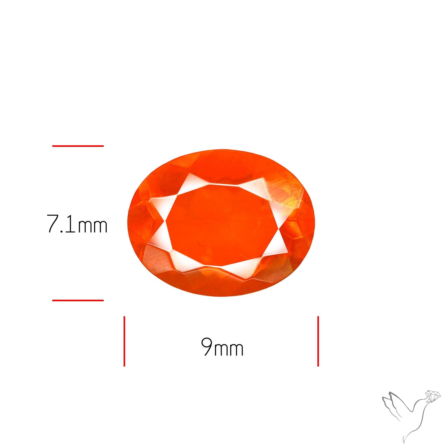 Faceted Mexican Fire Opal