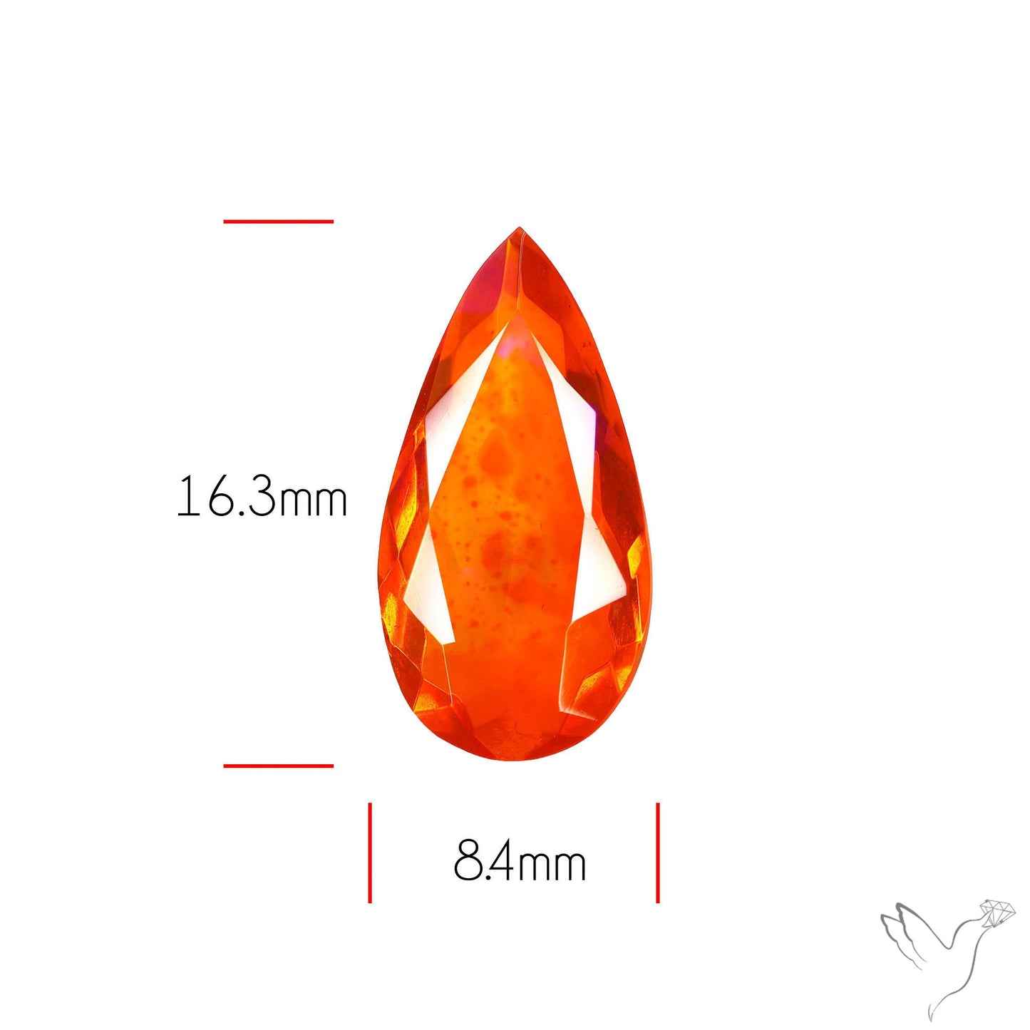 Faceted Mexican Fire Opal