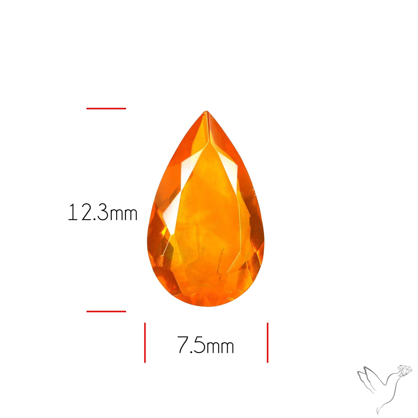 Faceted Mexican Fire Opal