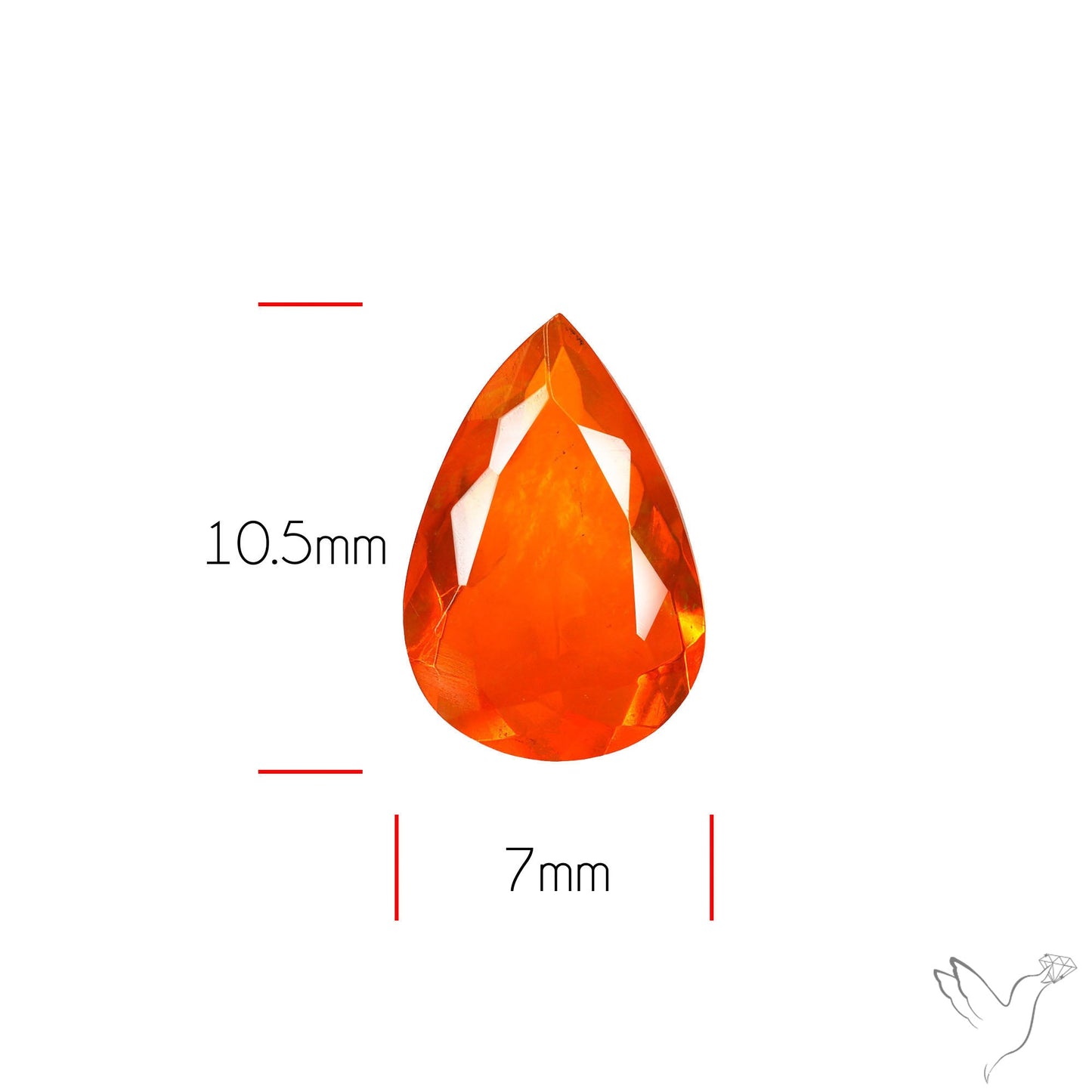 Faceted Mexican Fire Opal