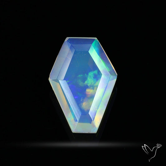 Step Faceted Ethiopian Opal Coffin