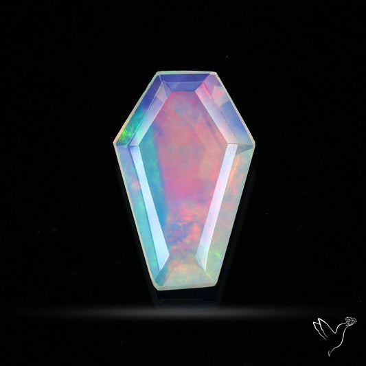 Step Faceted Ethiopian Opal Coffin