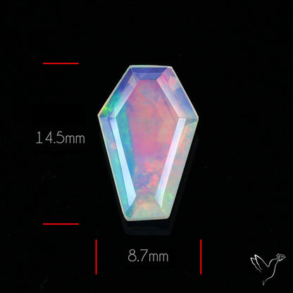 Step Faceted Ethiopian Opal Coffin
