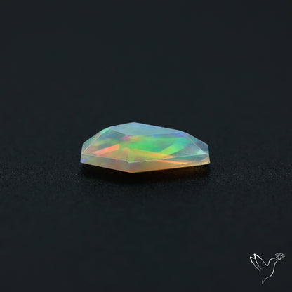Step Faceted Ethiopian Opal Coffin