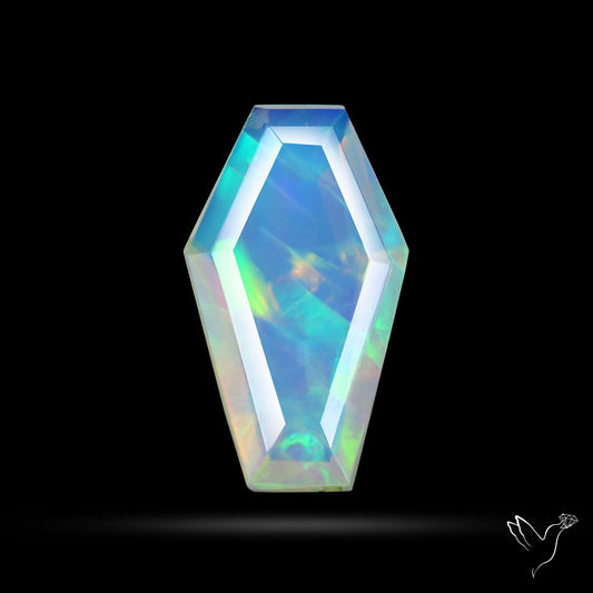 Step Faceted Ethiopian Opal Coffin