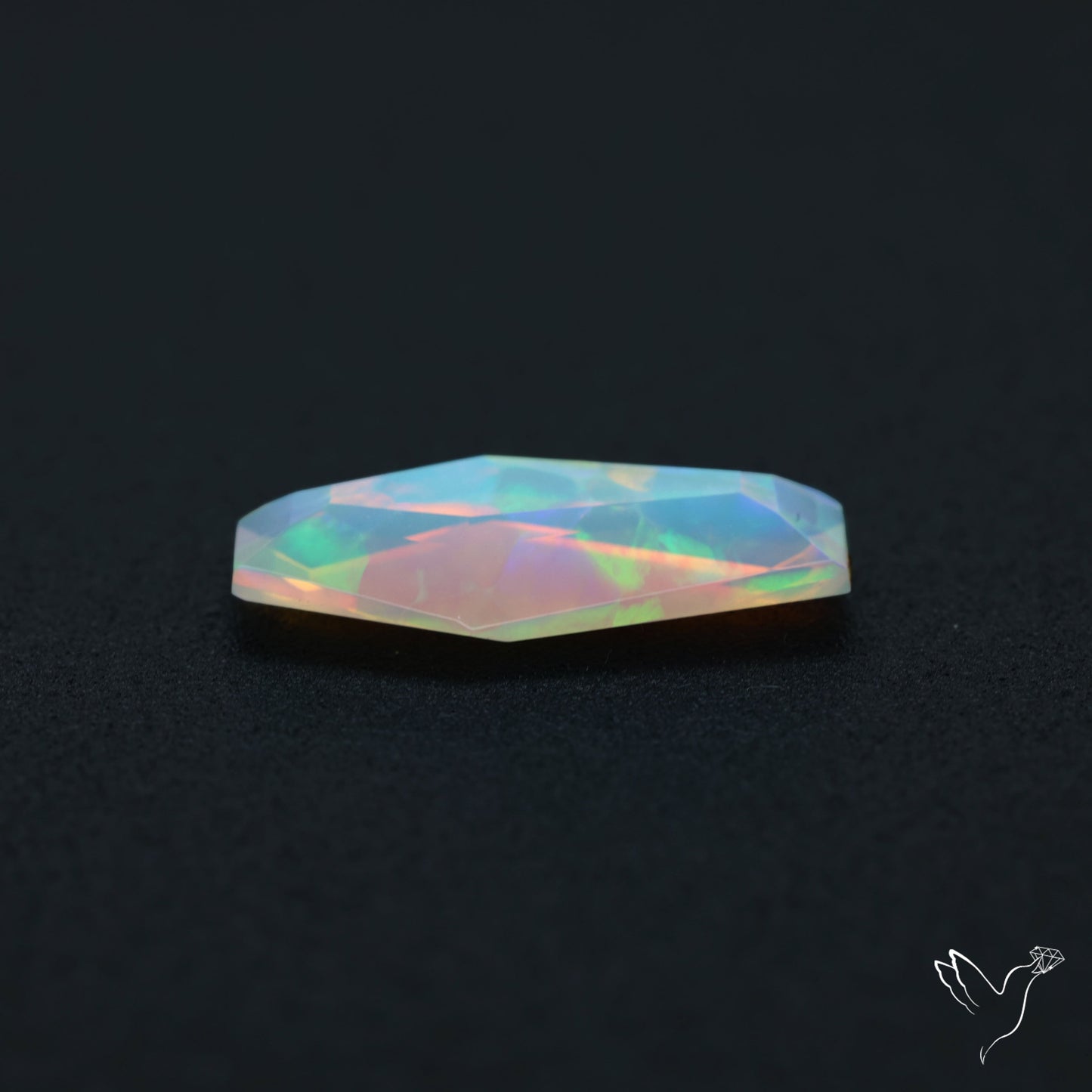 Step Faceted Ethiopian Opal Coffin