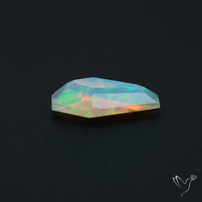 Step Faceted Ethiopian Opal Coffin