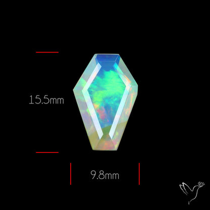 Step Faceted Ethiopian Opal Coffin