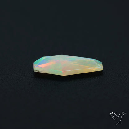 Step Faceted Ethiopian Opal Coffin