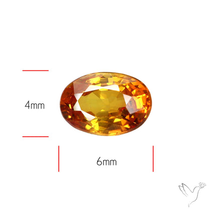 Faceted Orange Sapphire Small Multi Sapphire