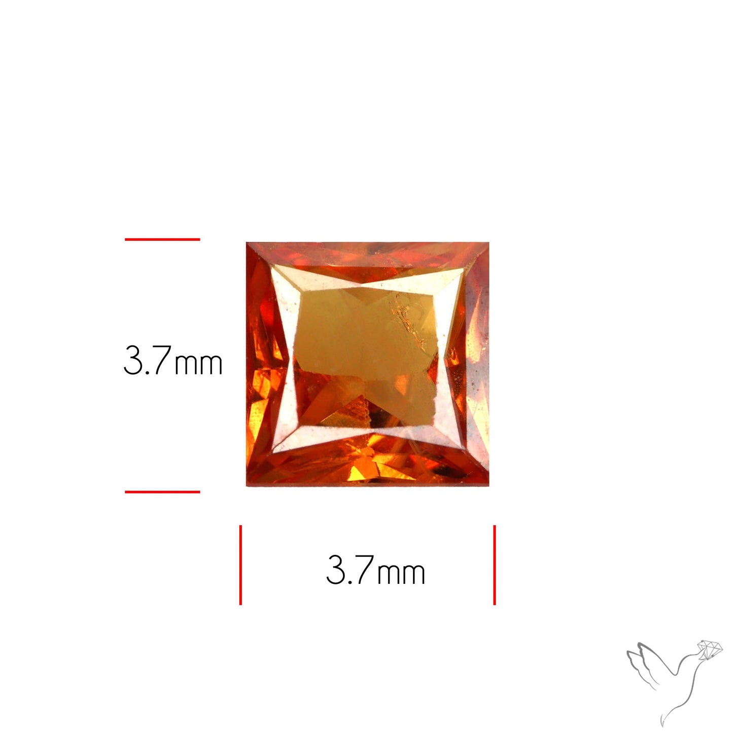 Faceted Orange Sapphire Small Multi Sapphire