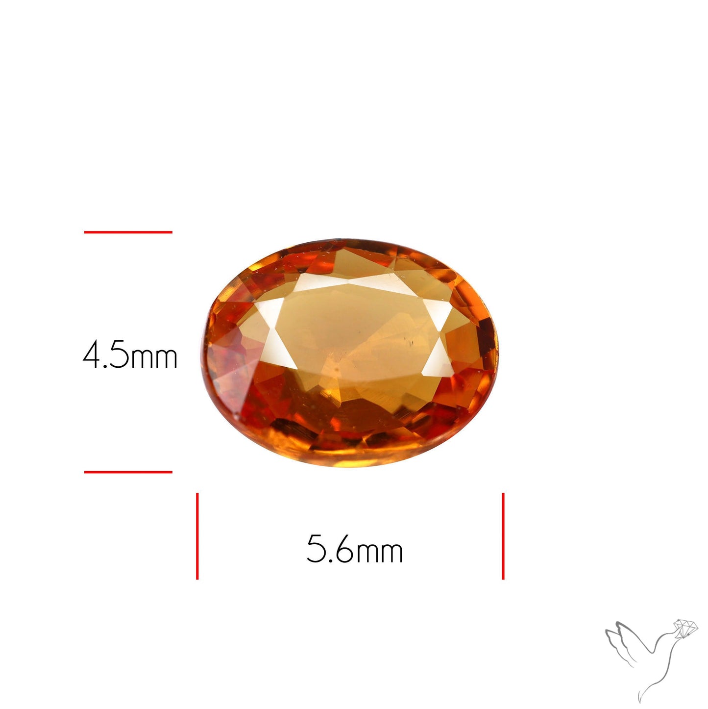 Faceted Orange Sapphire Small Multi Sapphire