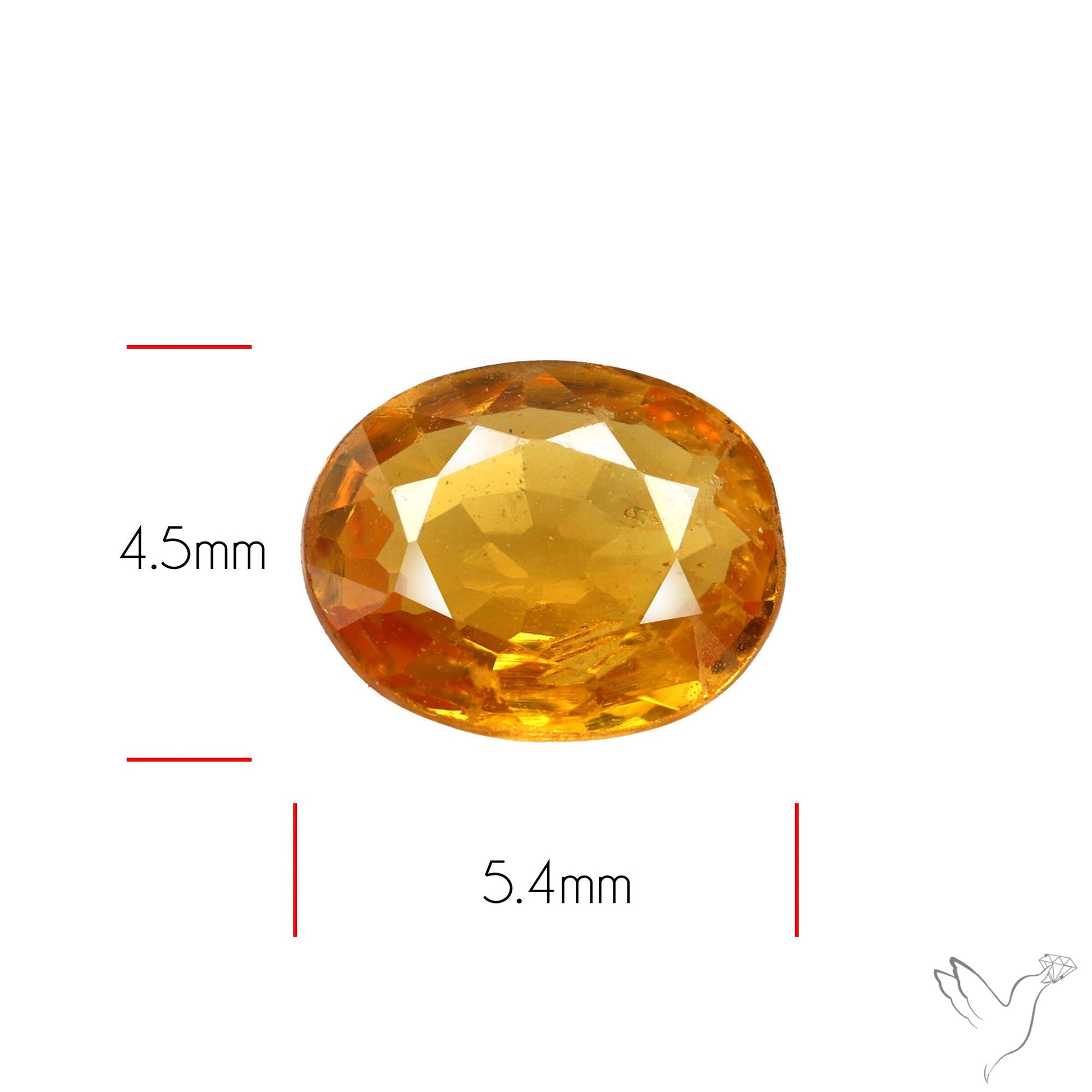 Faceted Orange Sapphire Small Multi Sapphire