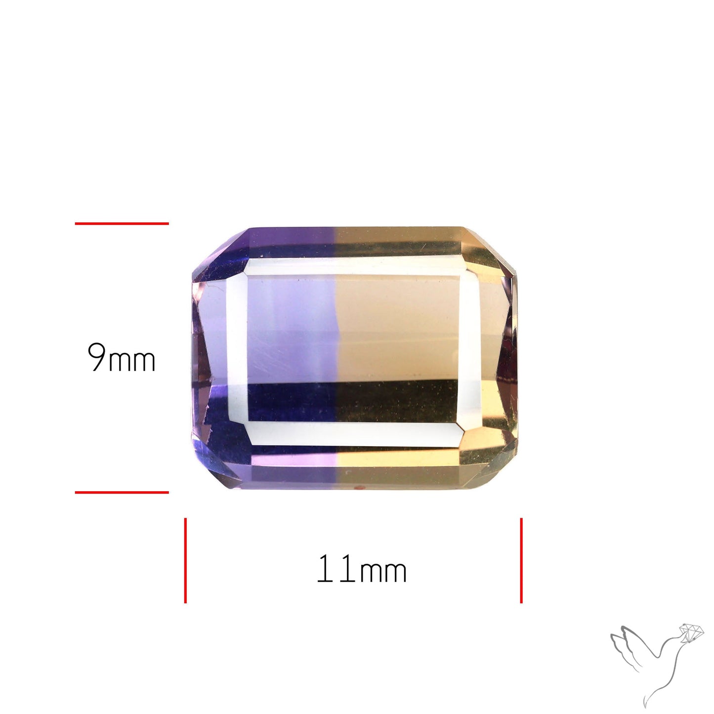 Faceted Ametrine AAA Perfect Bicolor