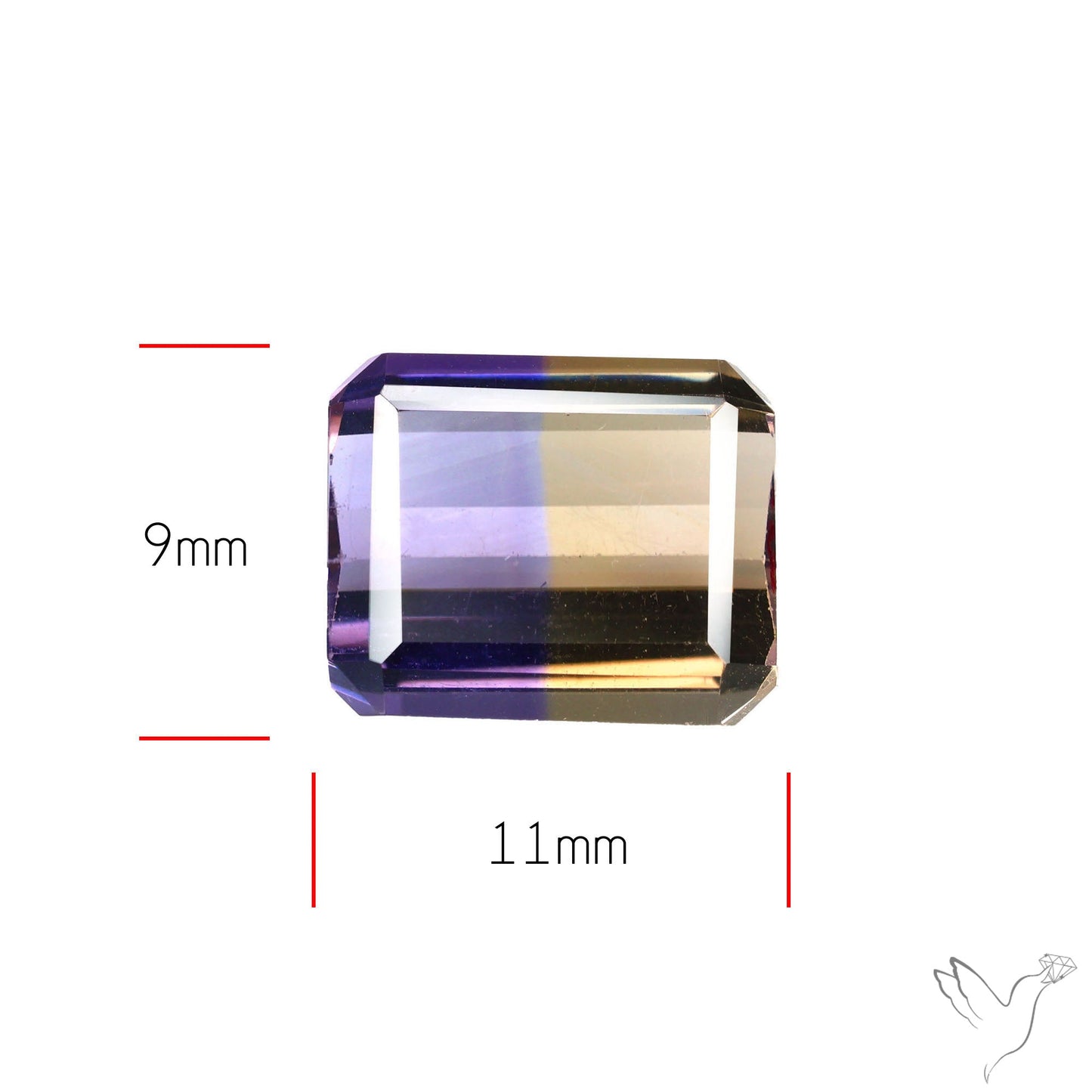 Faceted Ametrine AAA Perfect Bicolor