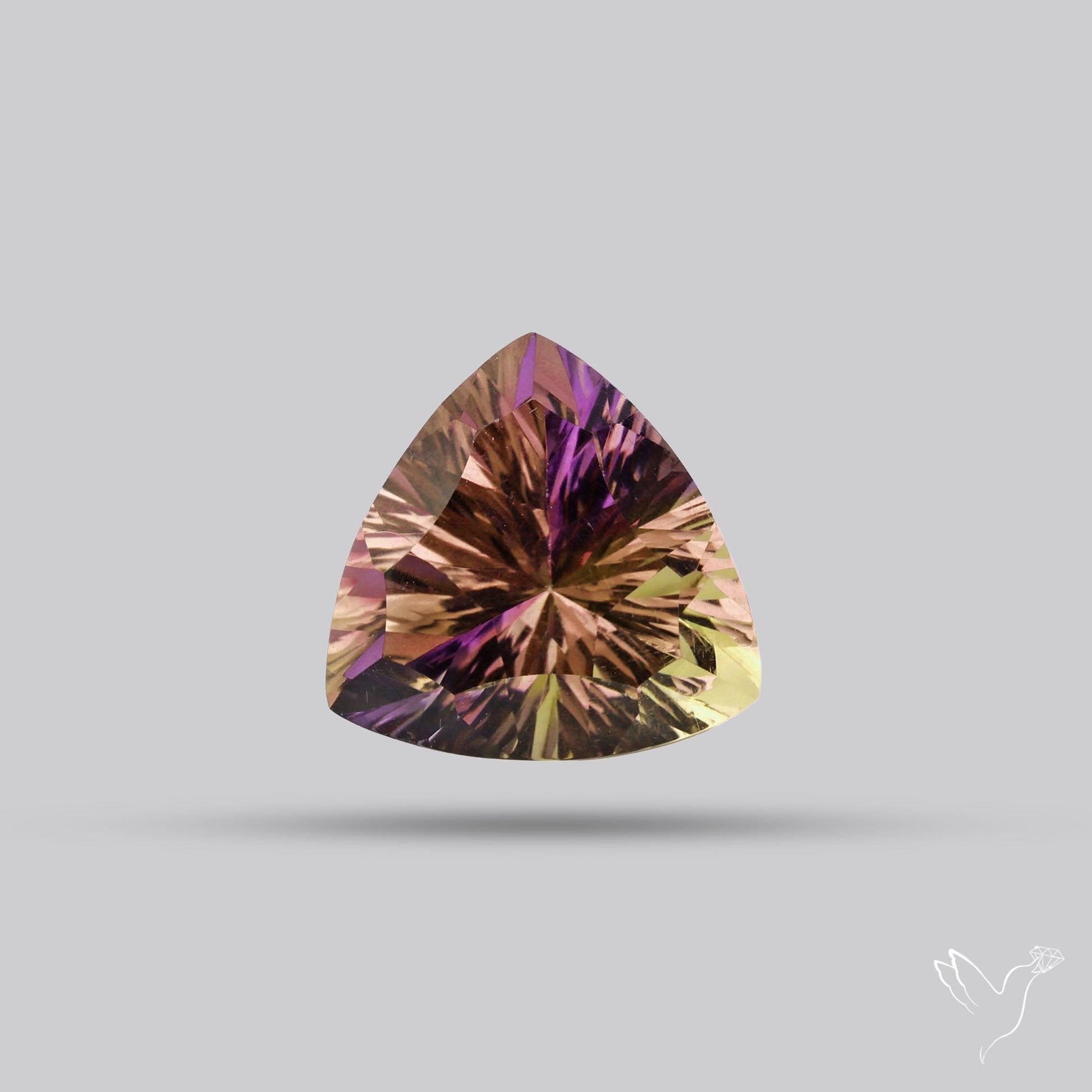 Faceted Ametrine AAA Perfect Bicolor Millenium Cut