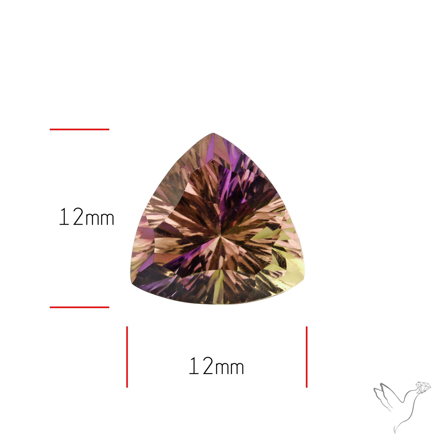 Faceted Ametrine AAA Perfect Bicolor Millenium Cut