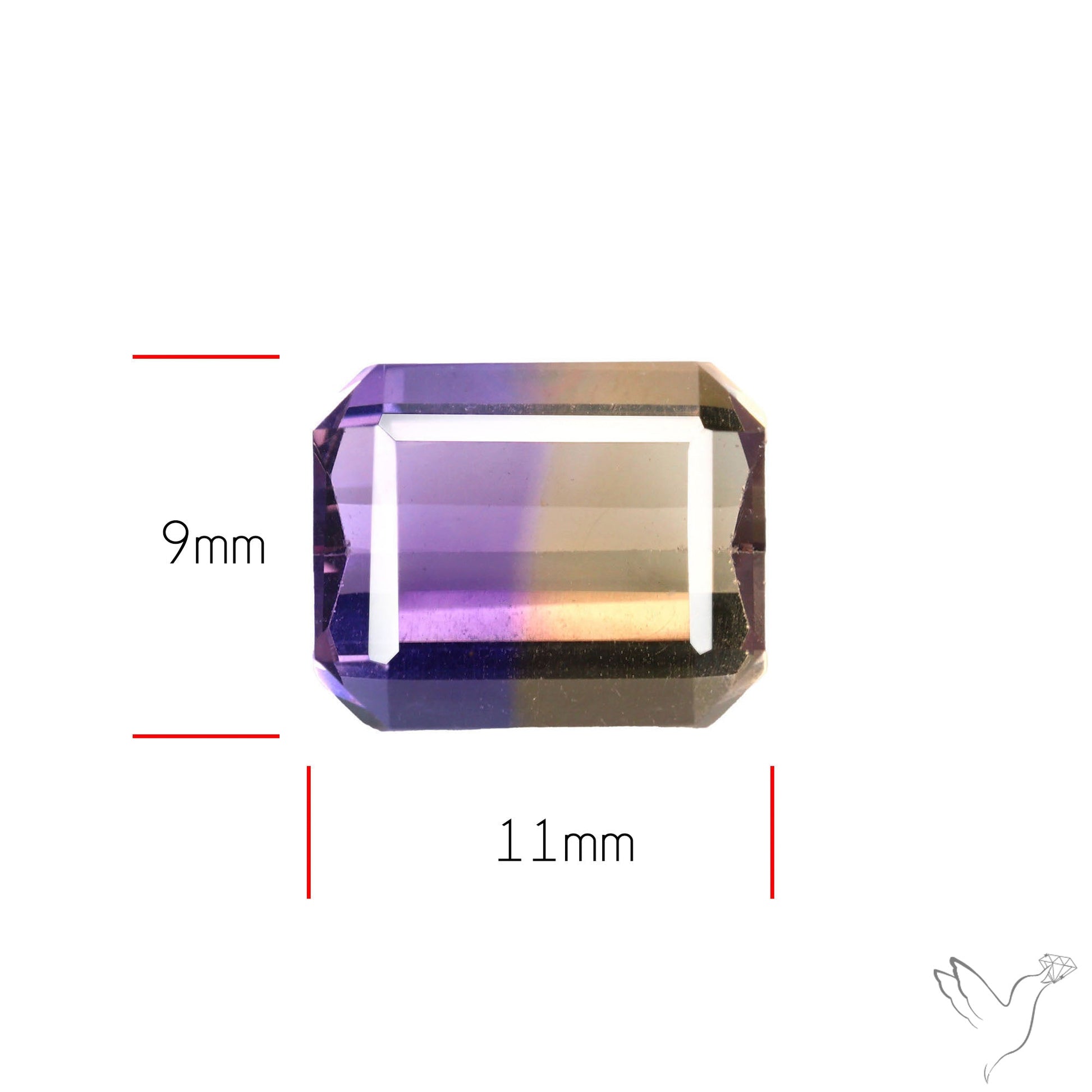 Faceted Ametrine AAA Perfect Bicolor