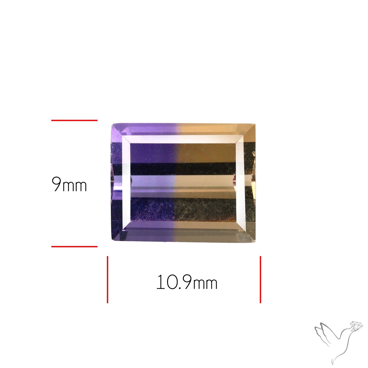 Faceted Ametrine AAA Perfect Bicolor