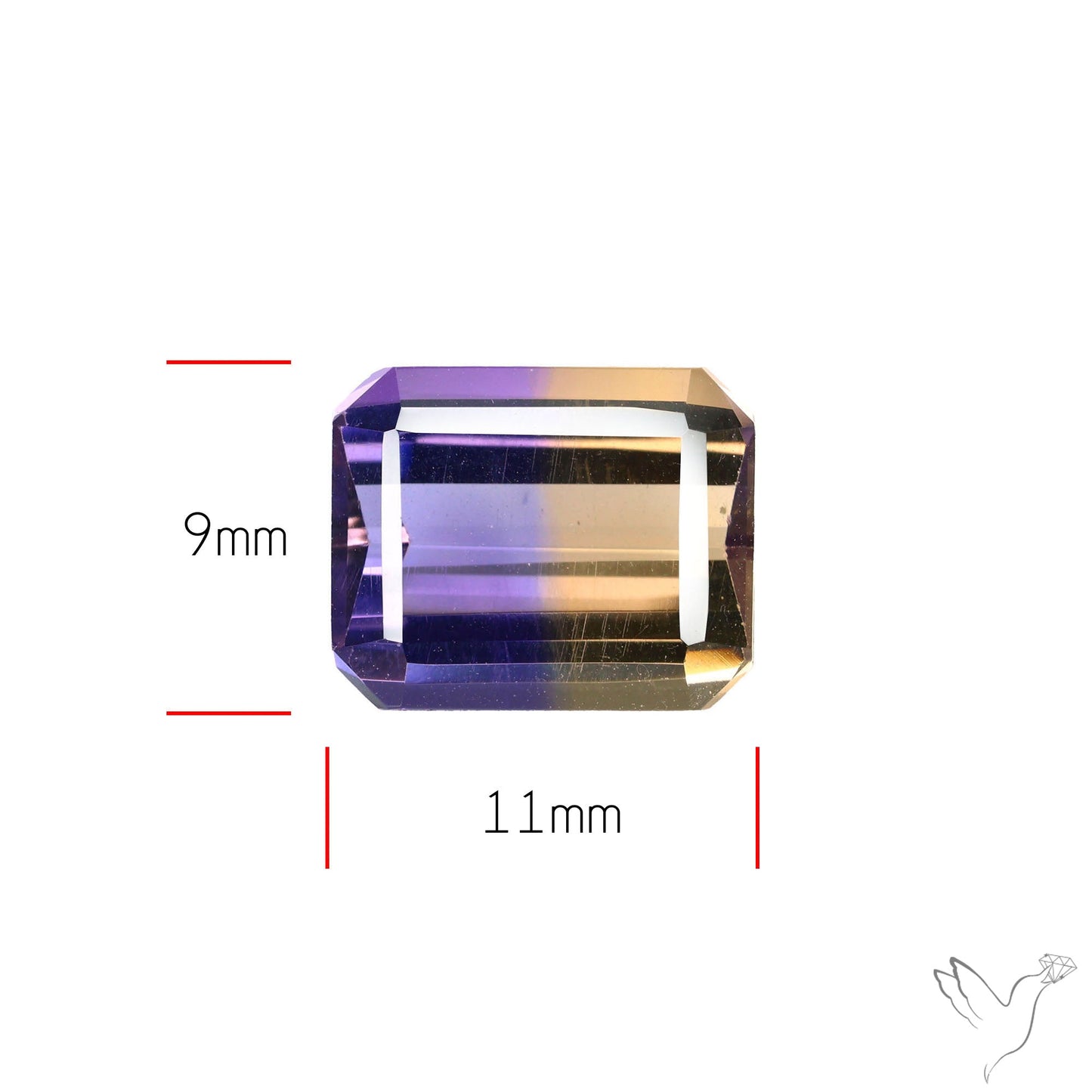 Faceted Ametrine AAA Perfect Bicolor
