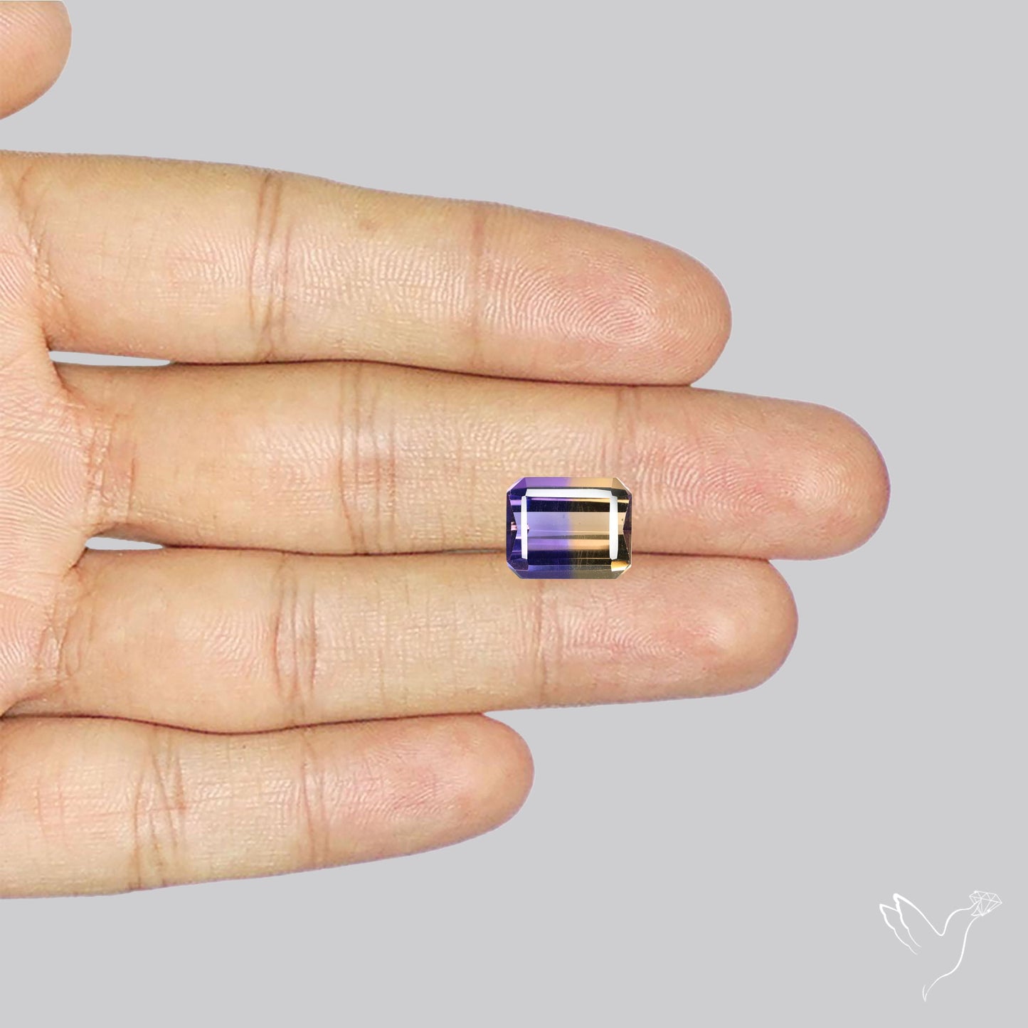 Faceted Ametrine AAA Perfect Bicolor