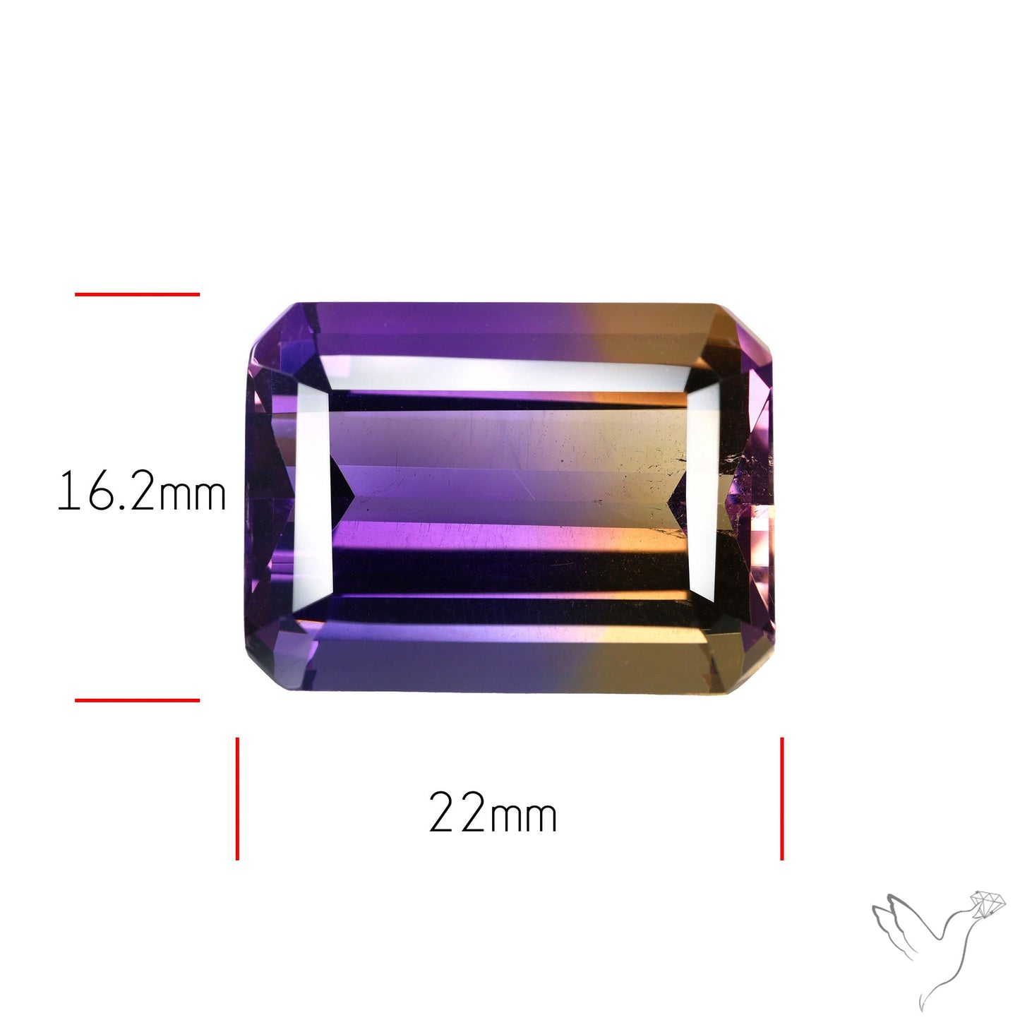 Rare Large Faceted Ametrine AAA Perfect Bicolor