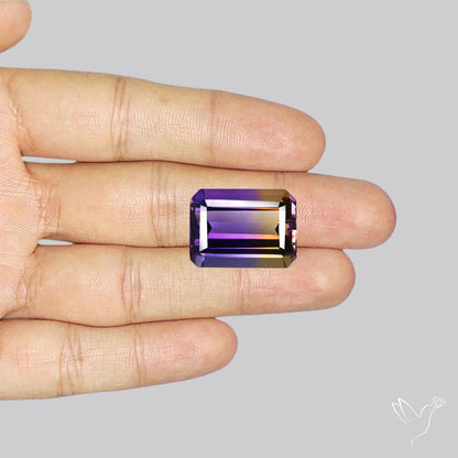 Rare Large Faceted Ametrine AAA Perfect Bicolor