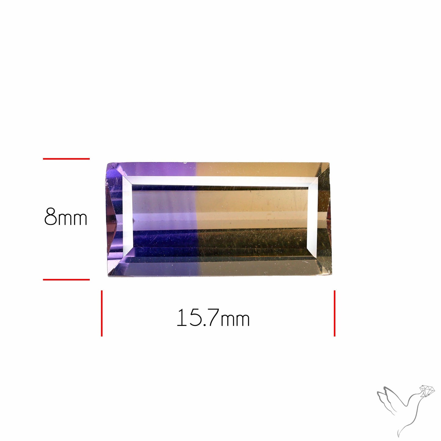 Faceted Ametrine AAA Perfect Bicolor