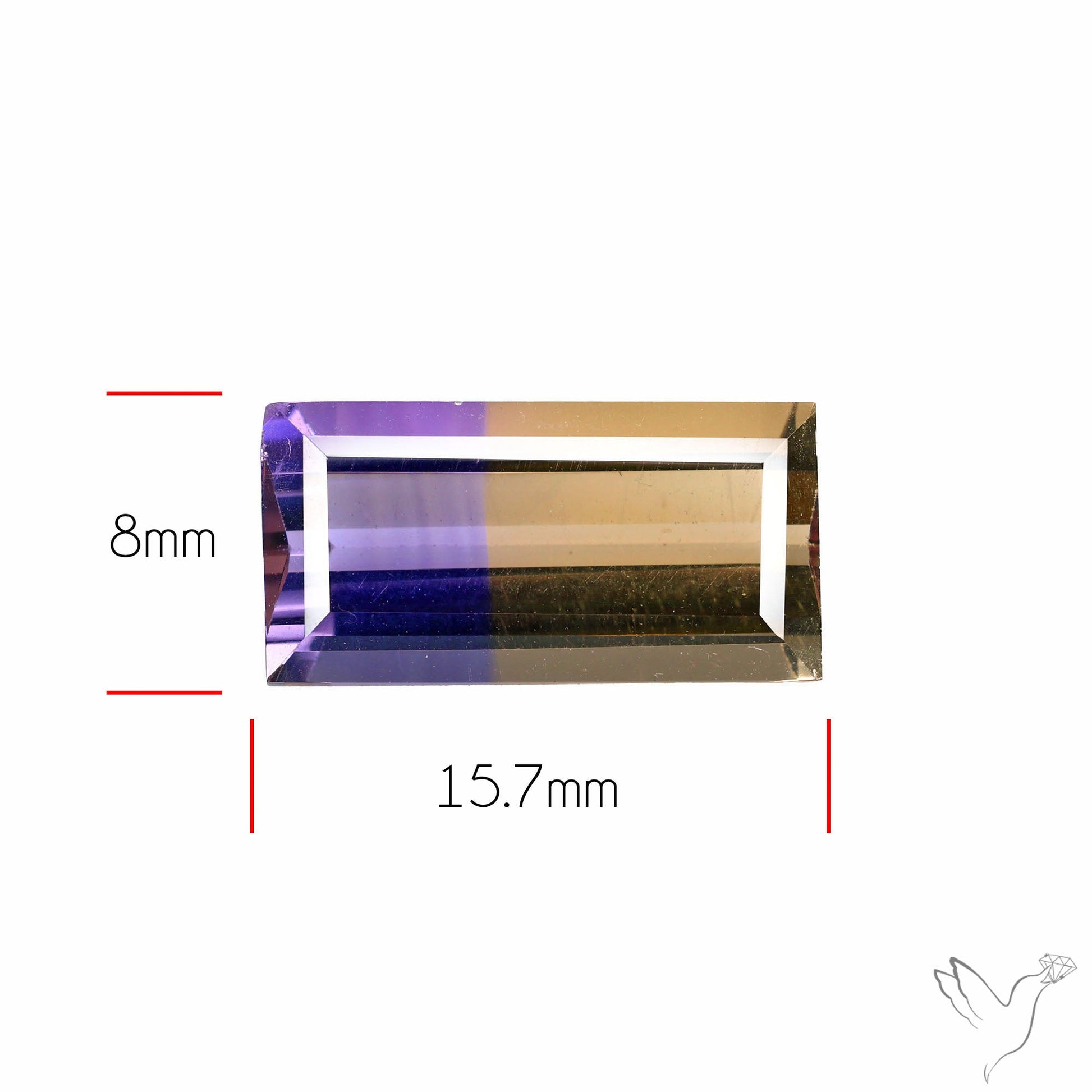 Faceted Ametrine AAA Perfect Bicolor