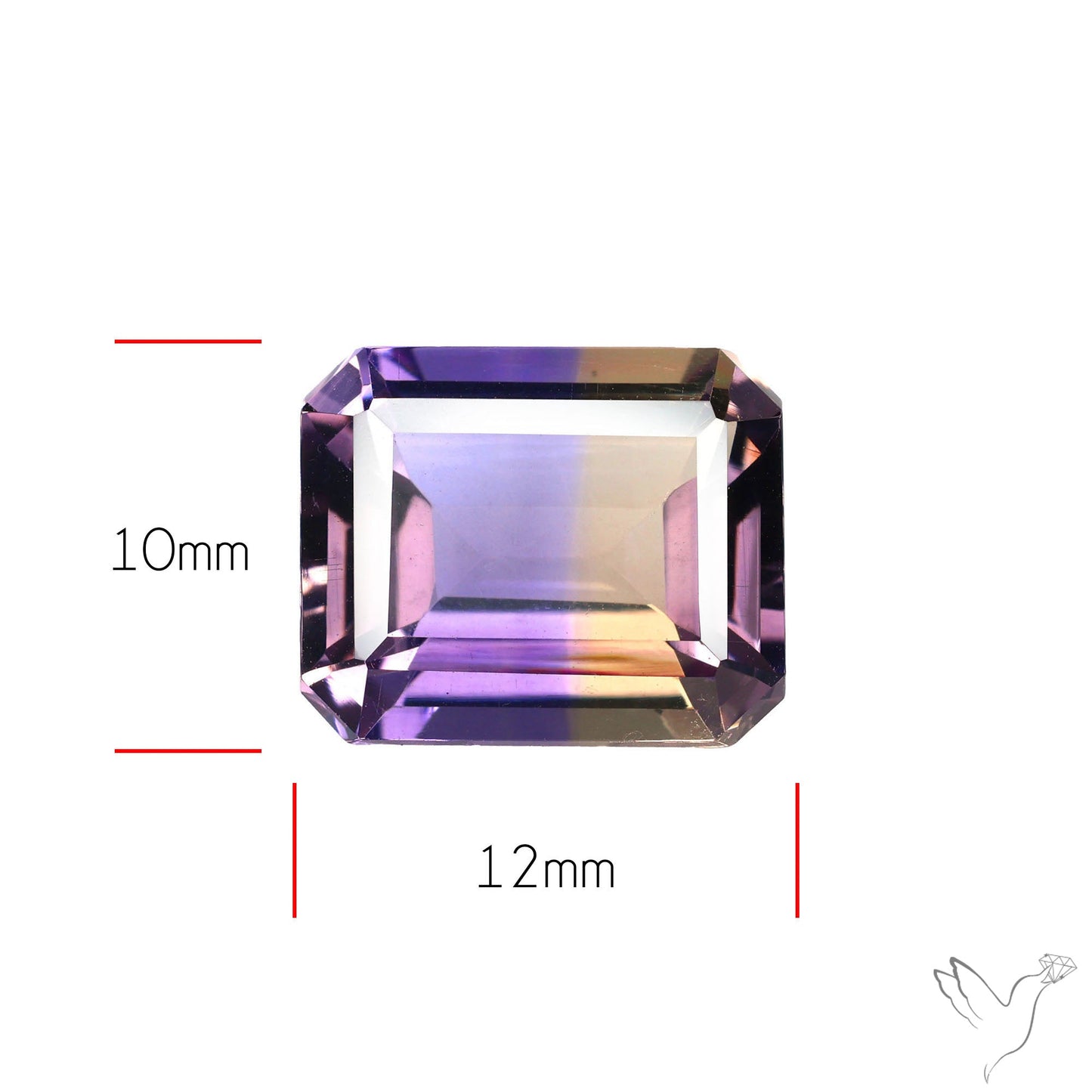 Faceted Ametrine AAA Perfect Bicolor