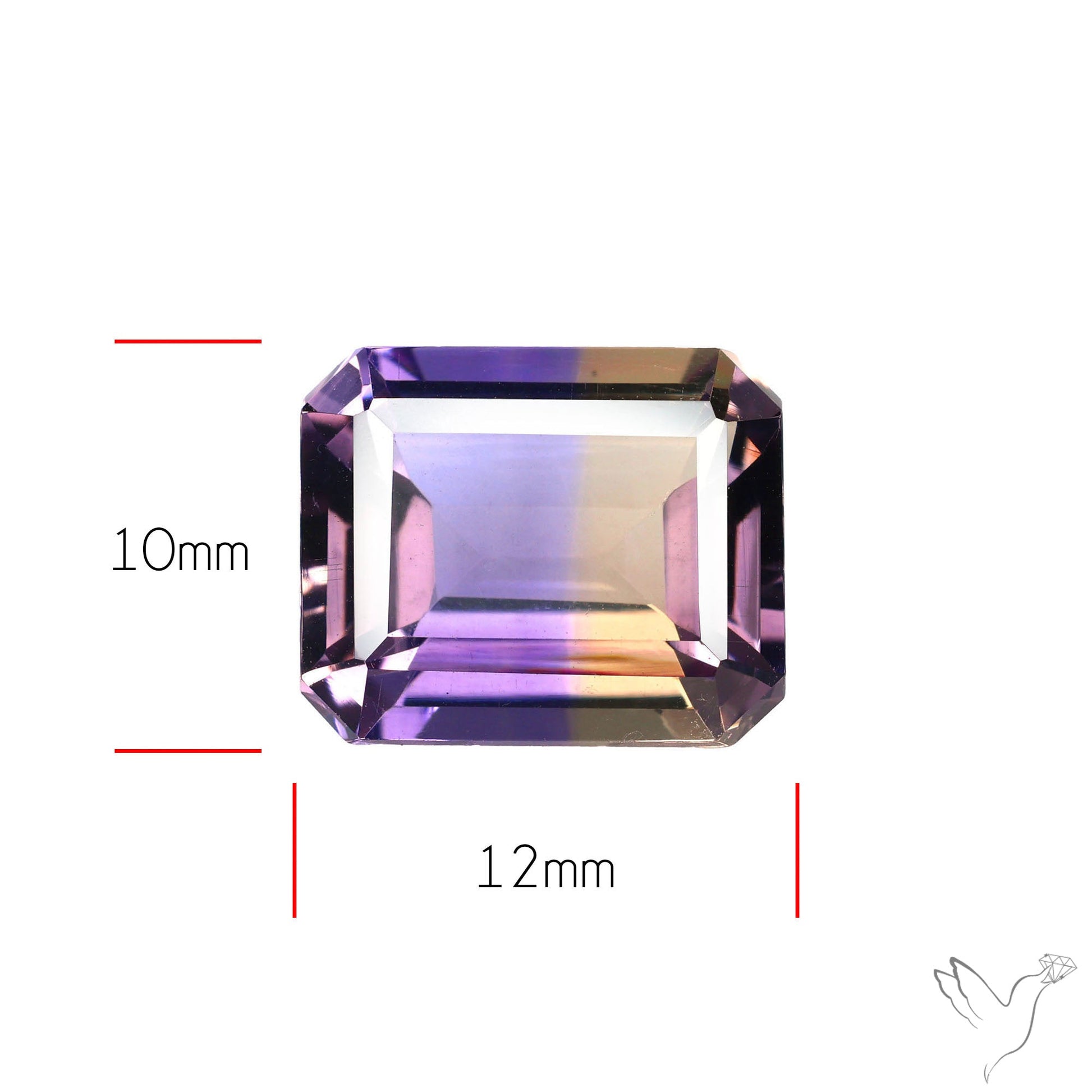 Faceted Ametrine AAA Perfect Bicolor