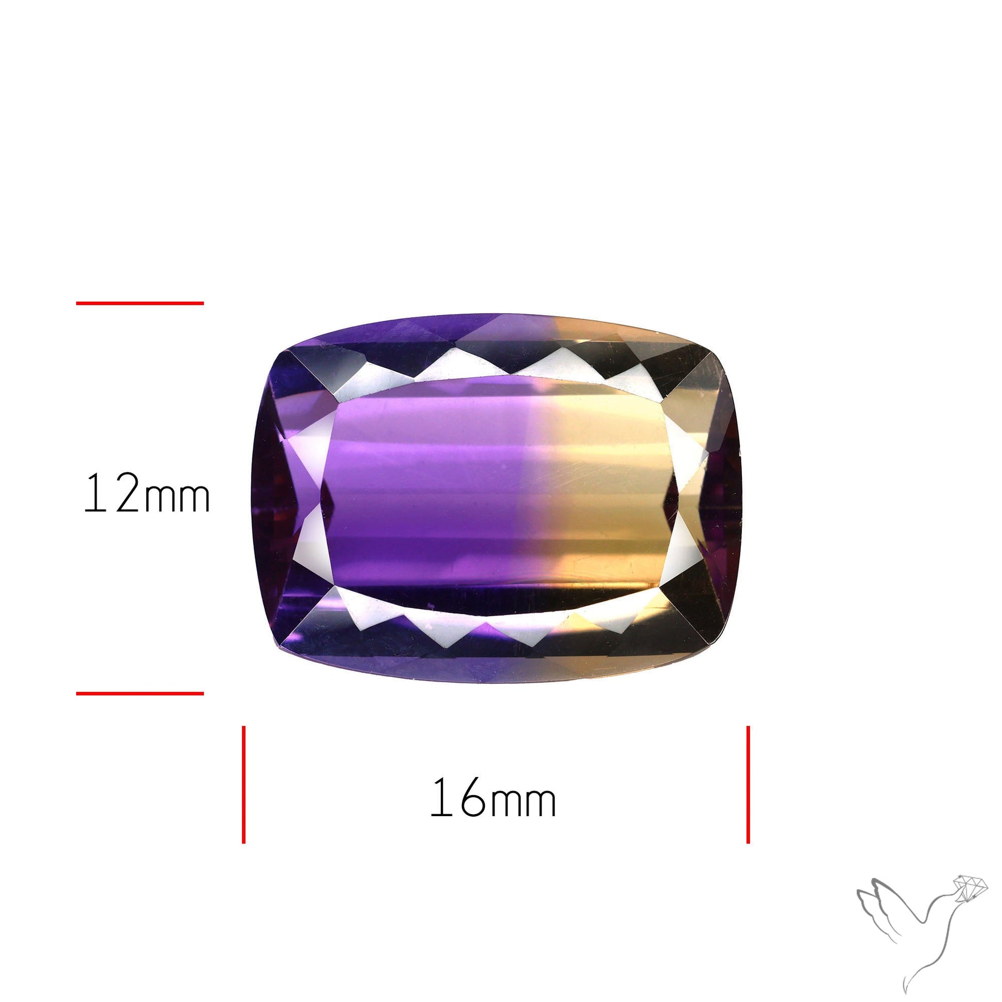 Faceted Ametrine AAA Perfect Bicolor