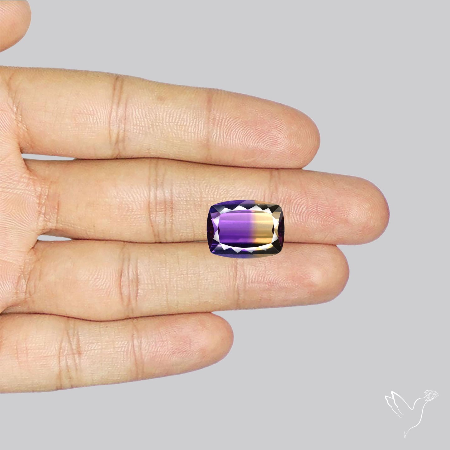 Faceted Ametrine AAA Perfect Bicolor