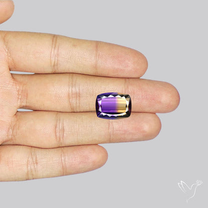 Faceted Ametrine AAA Perfect Bicolor