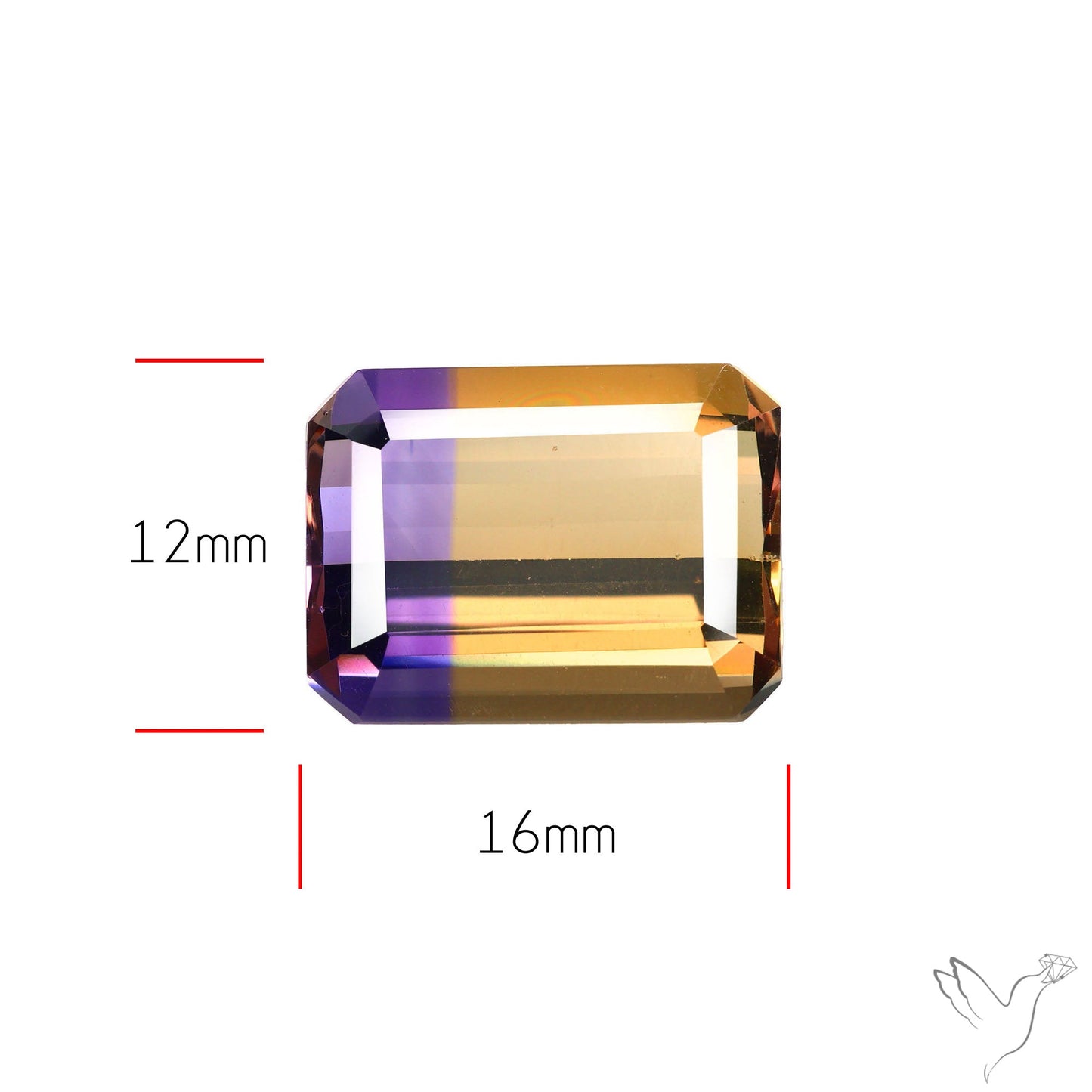 Faceted Ametrine AAA Perfect Bicolor