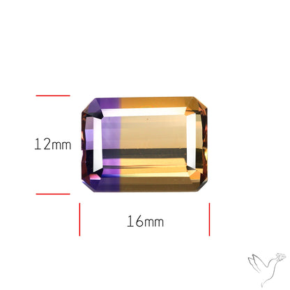 Faceted Ametrine AAA Perfect Bicolor