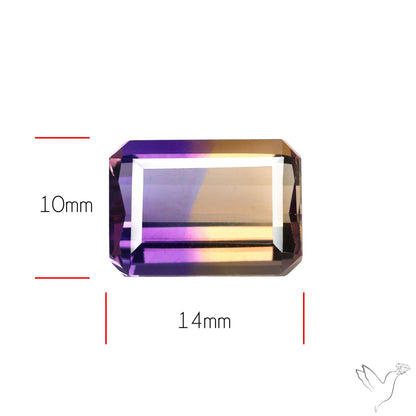 Faceted Ametrine AAA Perfect Bicolor