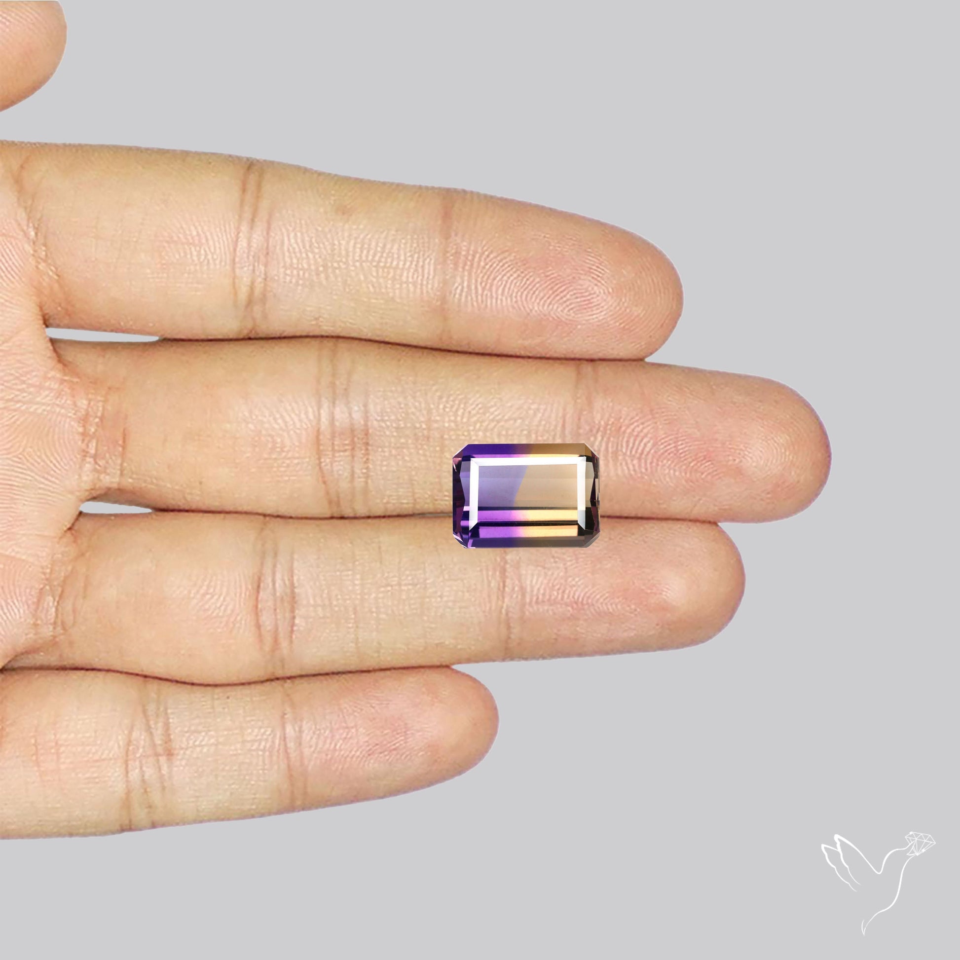 Faceted Ametrine AAA Perfect Bicolor