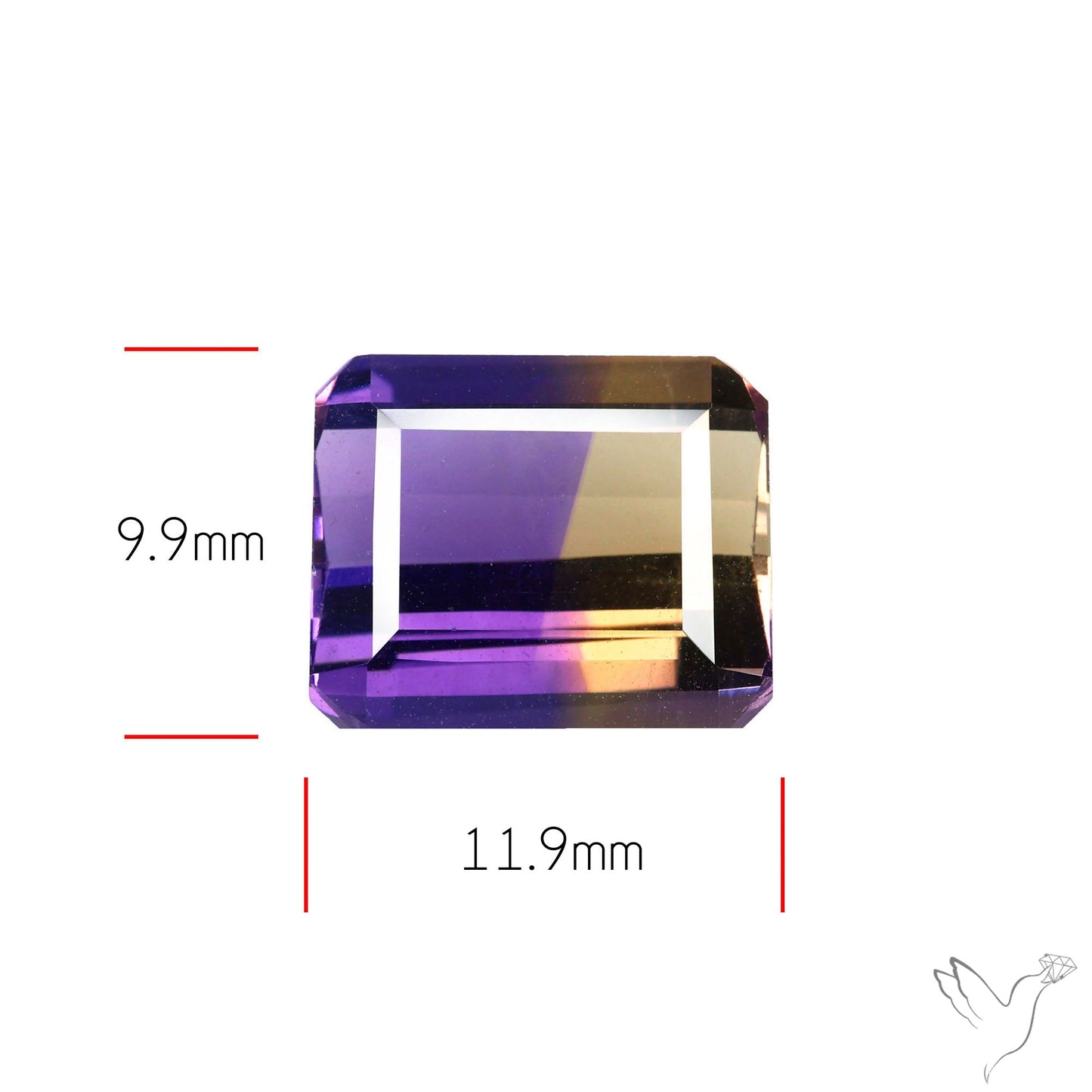 Faceted Ametrine AAA Perfect Bicolor