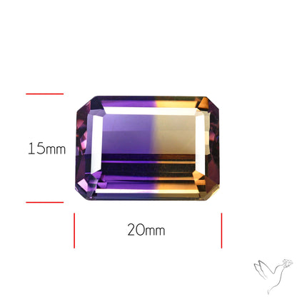 Rare Large Faceted Ametrine AAA Perfect Bicolor