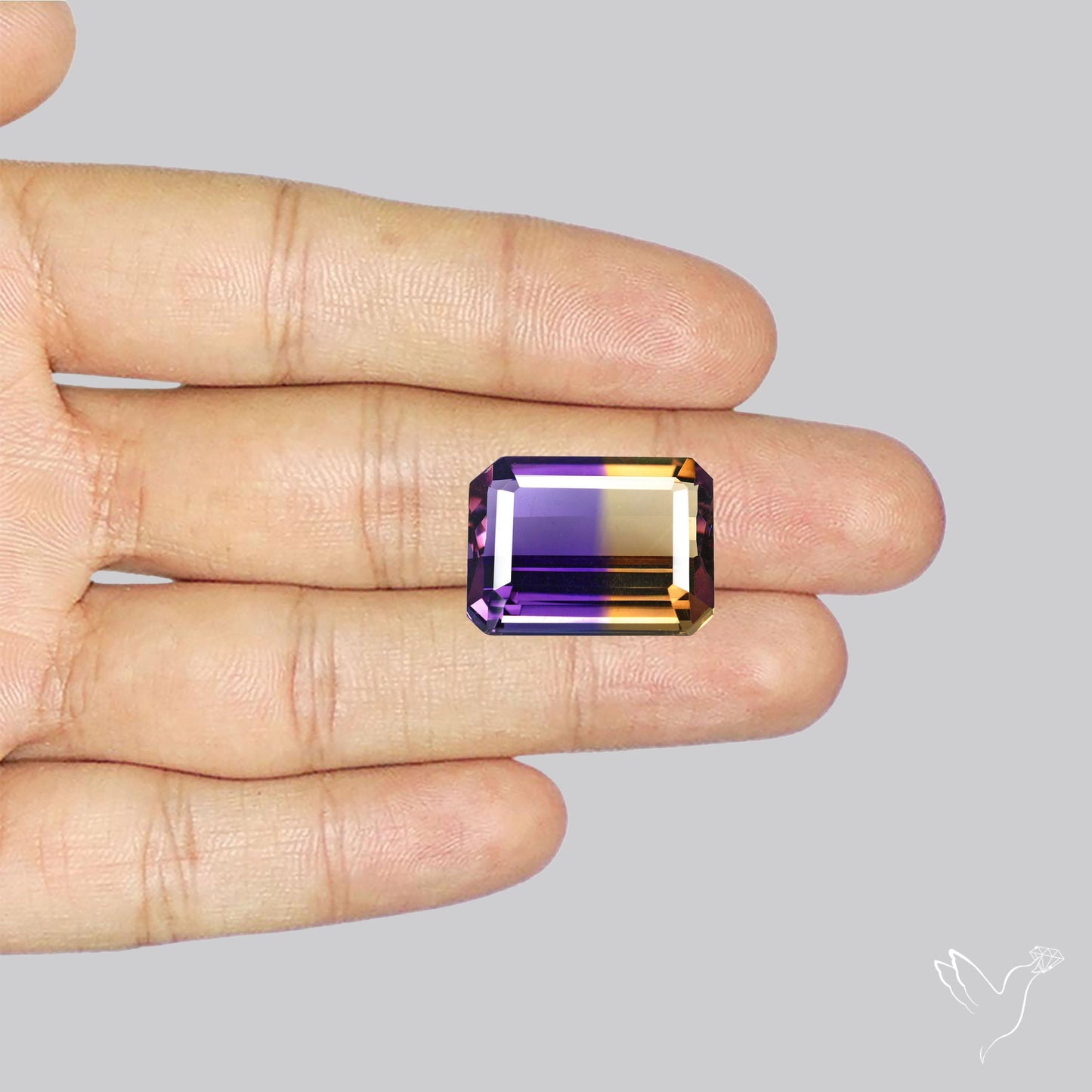 Rare Large Faceted Ametrine AAA Perfect Bicolor