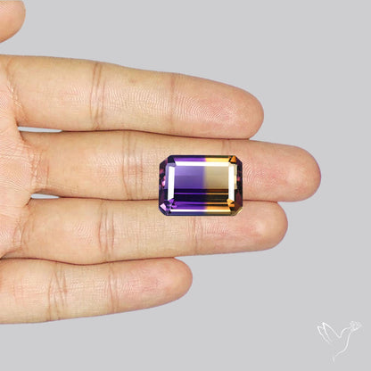 Rare Large Faceted Ametrine AAA Perfect Bicolor