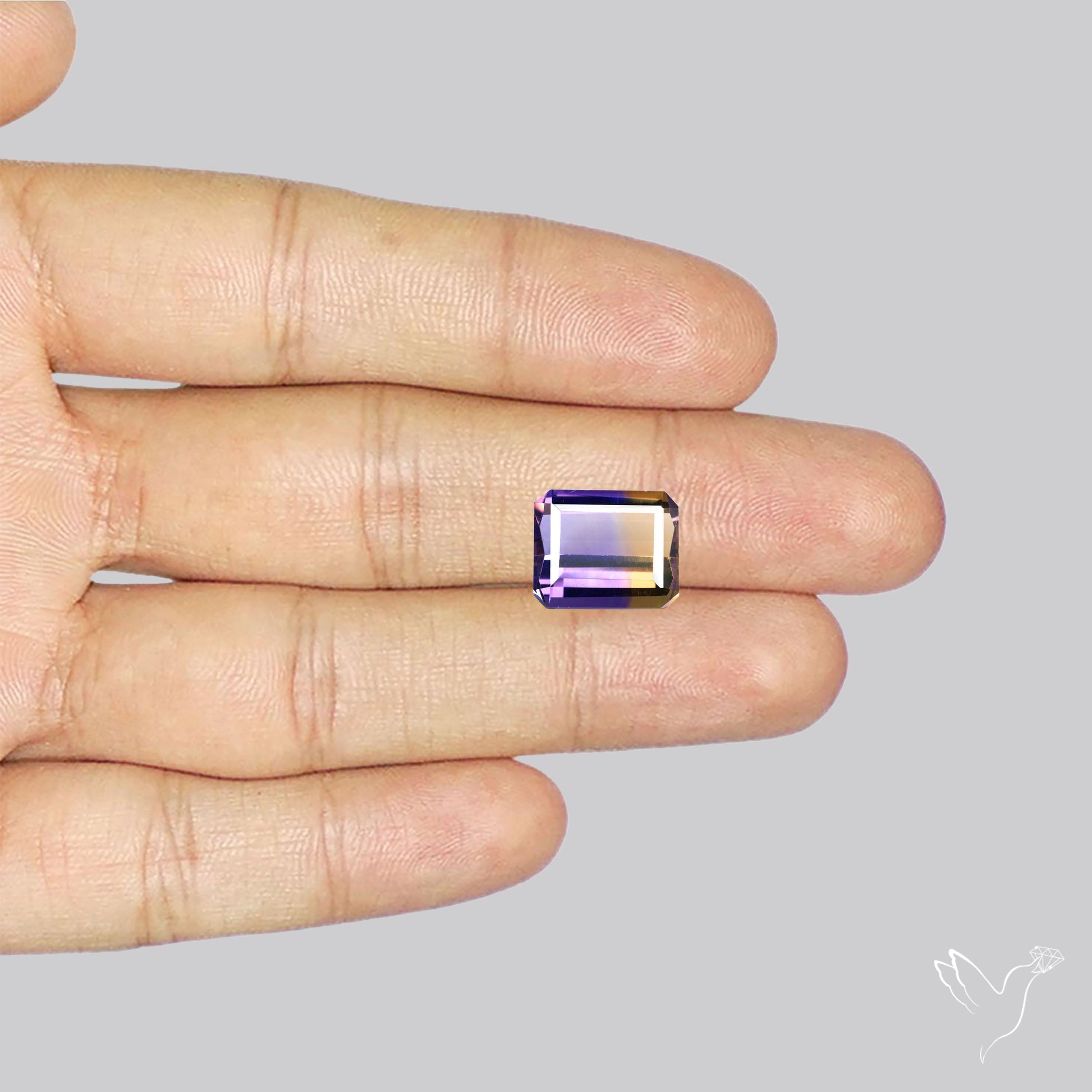 Faceted Ametrine AAA Perfect Bicolor