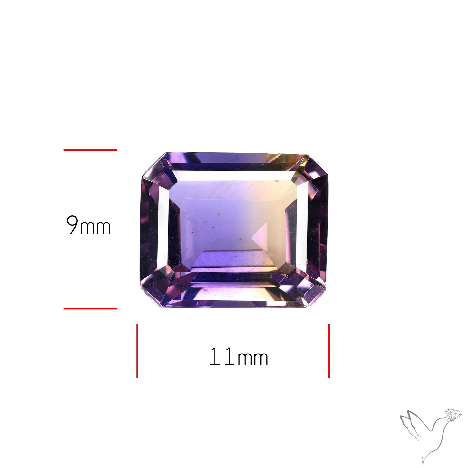 Faceted Ametrine AAA Perfect Bicolor