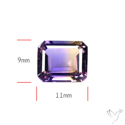 Faceted Ametrine AAA Perfect Bicolor