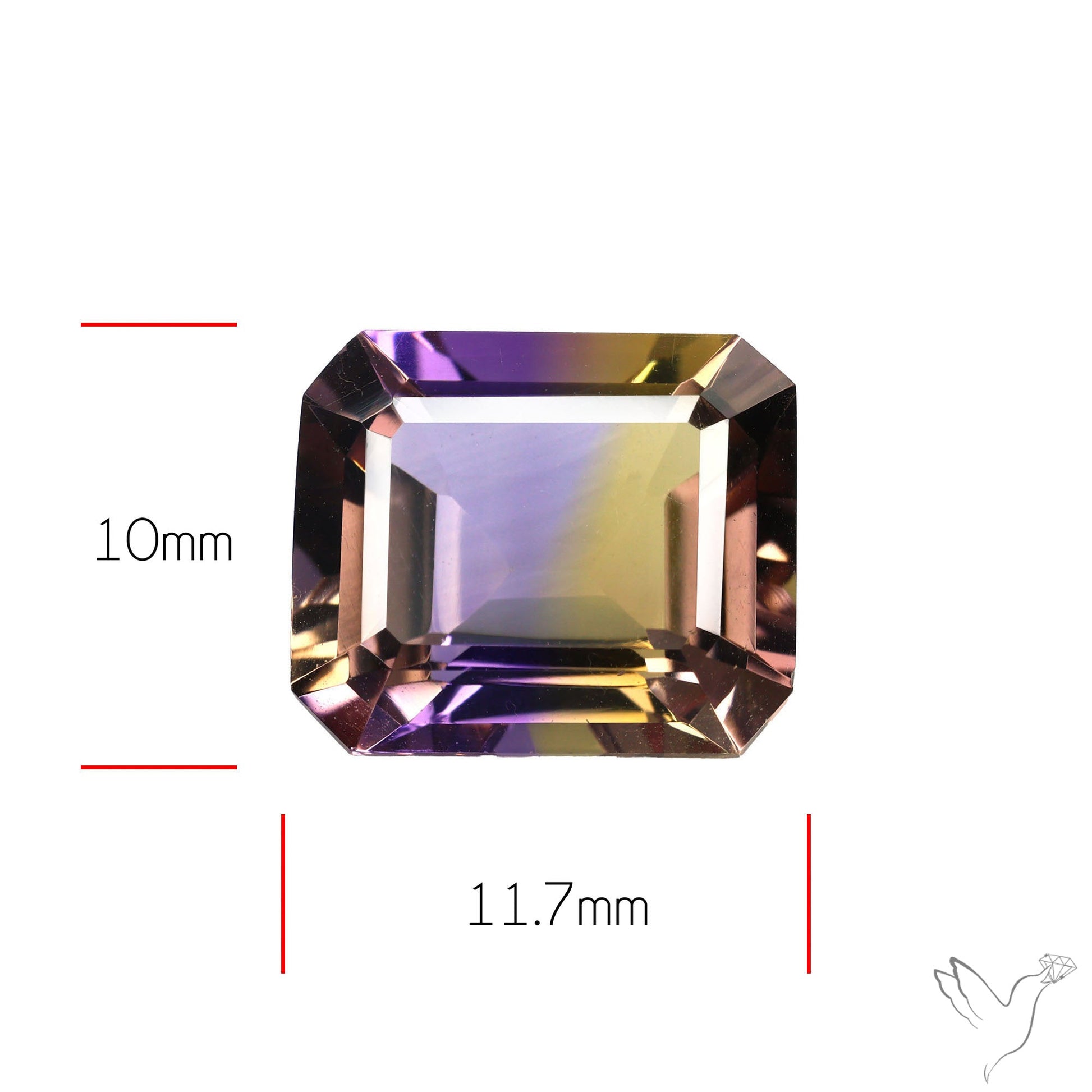 Faceted Ametrine AAA Perfect Bicolor