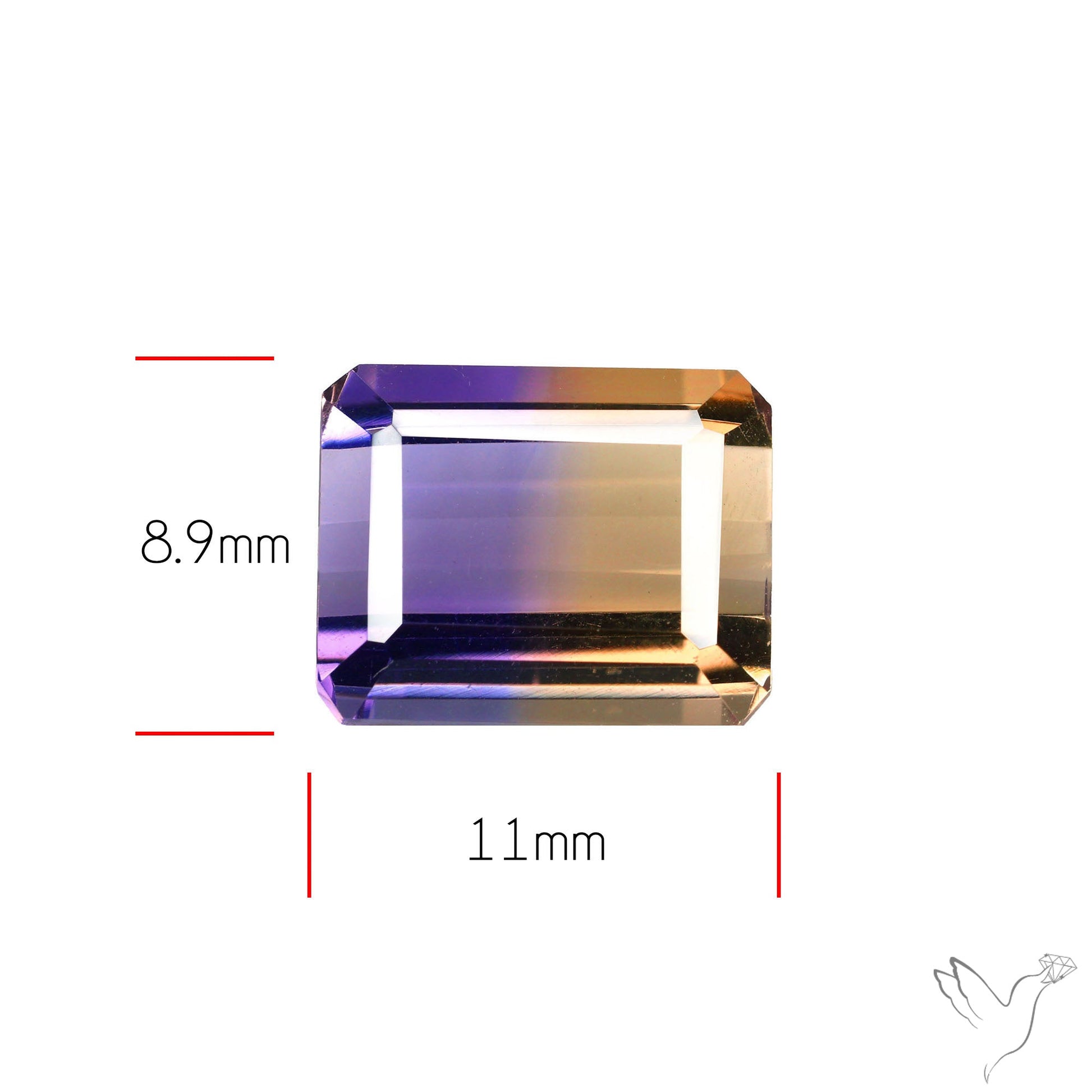 Faceted Ametrine AAA Perfect Bicolor